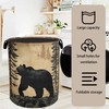 Forest Cabin Bear Laundry Basket - Heavy Duty 60L Dirty