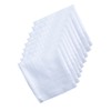 Men's Handkerchiefs 100% Cotton Solid White Hankies Set
