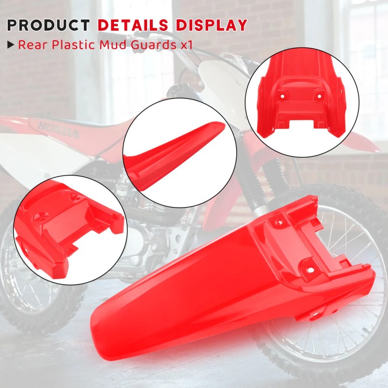 M MATI Red Plastic Mud Guard for 2004-2008 Honda CRF80F