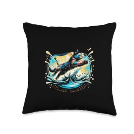 Funny Pet Grooming Cat Meme Shower Hygiene Cat Lover Groomer Throw Pillow