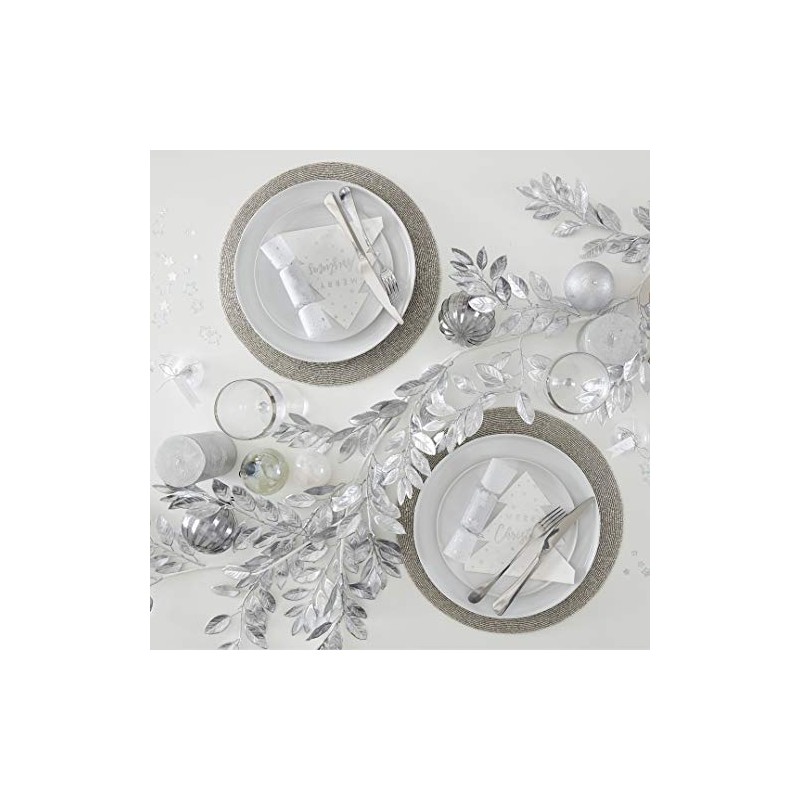 Ginger Ray Silver Foliage Christmas 1.5m Decoration Garland