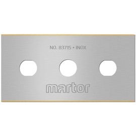 MARTOR 83715.31 Replacement Industrial Blade 83715 Standard Cut Pack of 100 (Dimensions 43 x 22 x 0.15 mm, 2-Sided Grinding, Stainless Steel)