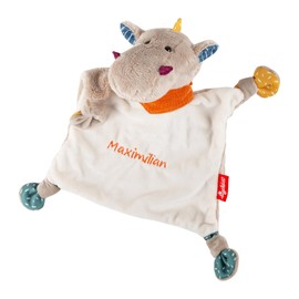Sigikid Cuddle Blanket Dragon with Embroidered Name Grey One Size