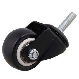 SHANOER 4pcs Heavy Duty 240kg M8x25mm PU Swivel Castor Wheels Trolley Furniture Caster Replacement (castor without brake)