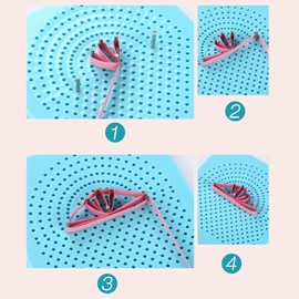 Quilling Board with 20 Pins, Grid Guide Quilling Board Paper Winding Disc Quilling Template for Paper Quilling Strips(Blue)