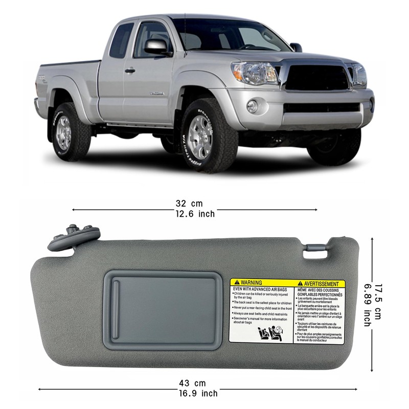 Pair of Left and Right Sun Visors with Holders for