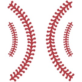 Large Baseball Wall Decal Vinyl Baseball Stitches Decals for Ceiling Baseball Stitch Wall Stickers Peel and Stick Big Ball Sport Wall Decals for Boys Room Teens Kids Bedroom Playroom Decor