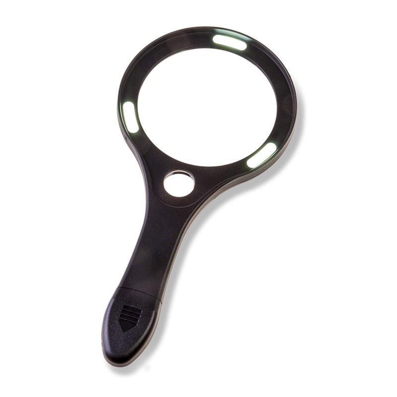 Carson Lumé 2.5X Aspherical Handheld Magnifier with 7X Spot Lens,