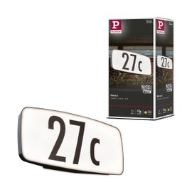 Paulmann Sheera 94506 LED Outdoor Light House Number Light Seawater Resistant with Twilight Motion Sensor IP44 Including 1 x 6.5 W Warm White 3000 K