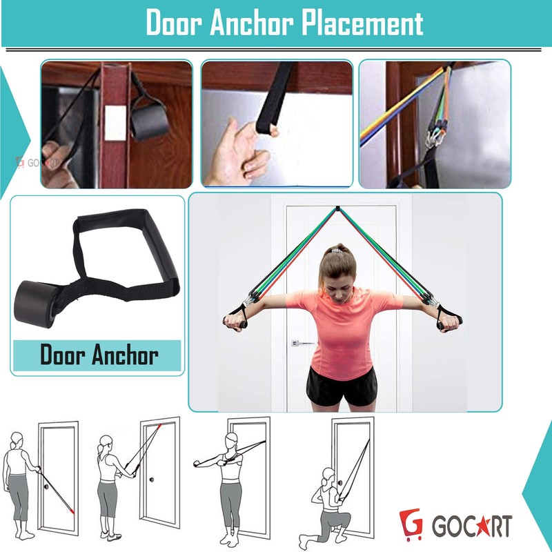 GOCART WITH G LOGO 9 pcs Resistance Band Set -