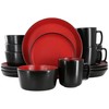 Elama Bacarra 16 Piece Stoneware Dinnerware Set in Two Tone