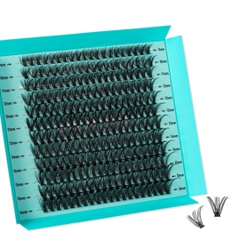 Lash Clusters Eyelashes Cluster Individual Wispy Lashes Thin Band for Lash Extension 240pcs Eyelashes for Beginners at home (30D)