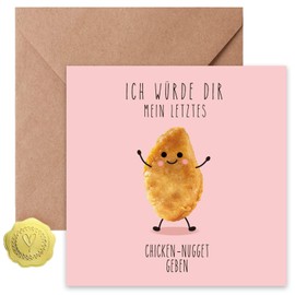 Sugeru Funny Birthday Card, Funny Birthday Card, Best Friend Gifts, Birthday Card, Man Funny Card, Sweet Gifts (I Would Give You My Last Chicken Nugget)