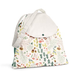 Esembly Wet Day Bag, Wet Dry Bag for Cloth Diapers - Waterproof, Reusable and Washable - Multipurpose Diaper, Pool, Beach, Gym and Travel Bag with Two Compartments - One Size, Fantastic Fungi