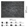 Pksoiil Black Brick Wall Photography Backdrop,Photo Studio Backdrop Podcast Studio