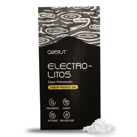 Quenut - Electrolitos en Polvo 48 Sobres Sin Azúcar, Hidratación - Sabores Naturales, 1000 mg Sodio, 60 mg Magnesio, 200 mg Potasio, Vitamina complejo B, C y E. (48, Mango)