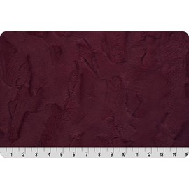 80" Wide Minky Shannon Fabric Luxe Cuddle Mirage Plumwine