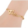 Pulsera Acero Inoxidable Mariposas Alta Calidad Ajustable