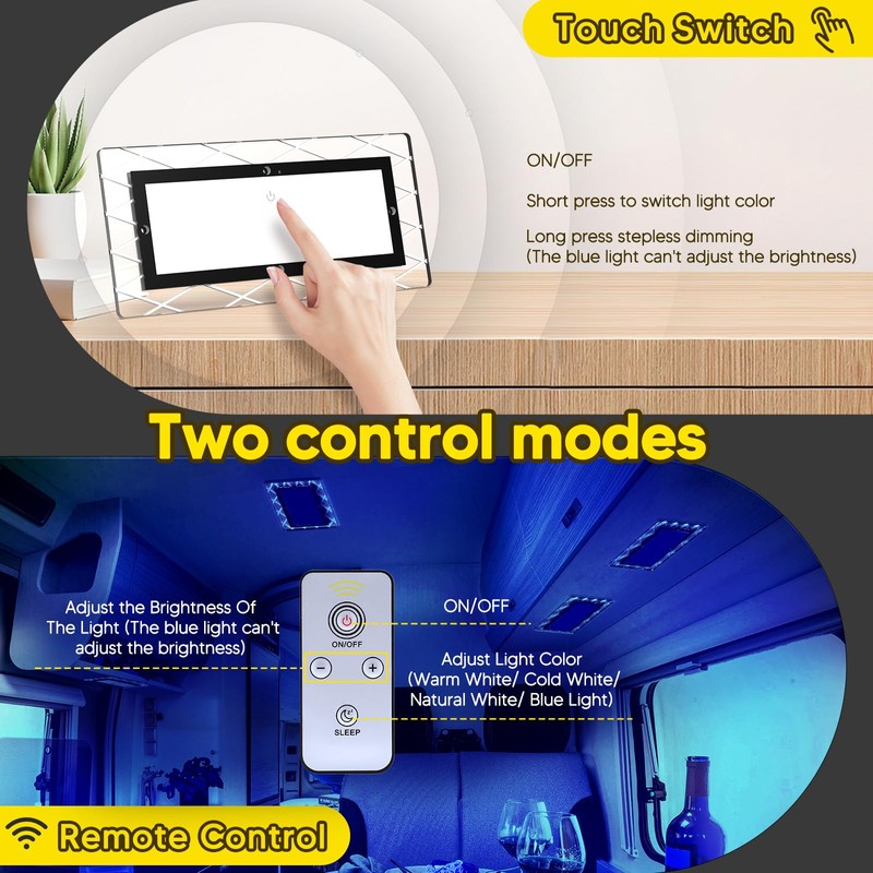 Kriogor Pack of 2 Car Ceiling Light 12 V with