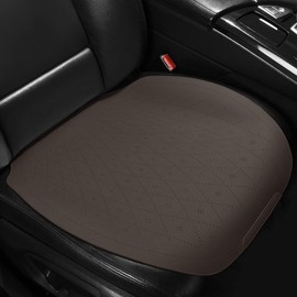 Tapha Luxury Suede Leather Universal Car Seat Cover with Headrest, Ultra-Thin and Breathable, Highlight Interior with Suede Leather, 2 Front Seat Covers and 1 Bench Seat Cover for Rear Seat (Brown)