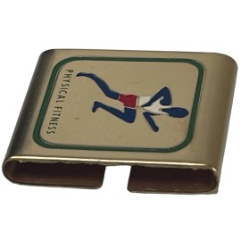 BSA PHYSICAL FITNESS METAL BELT SLIDE MERIT CLIP BOY SCOUTS OF AMERICA VINTAGE