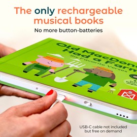 Cali's Books Old MacDonald Had a Farm Music Book for Toddlers 1-3 Years Old - Nursery Rhymes Musical Books, Interactive Baby Sound Book, Singing Toy for Children Girls, Learning Song Toys Toddler Boys