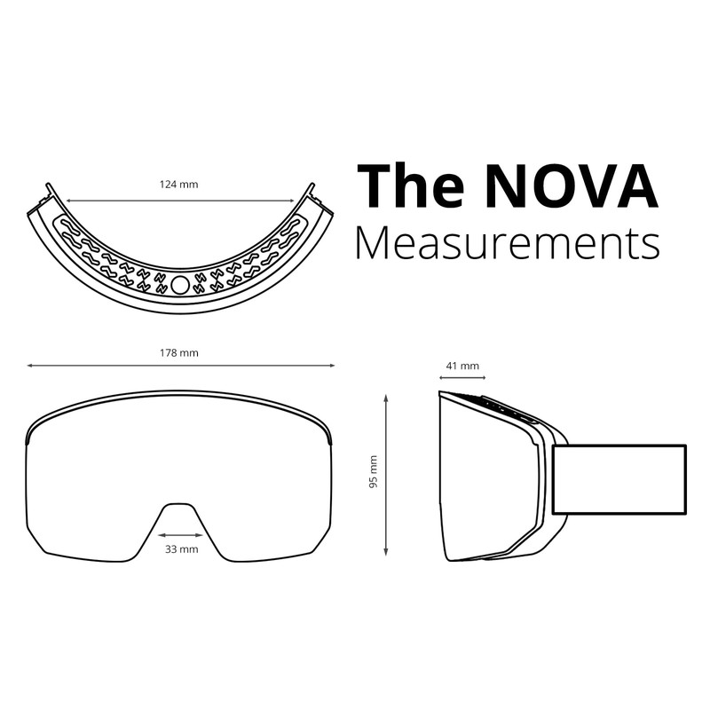 NAKED Optics The NOVA Ski Goggles Men, Ski Goggles Women,