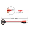 PNGKNYOCN 9V Battery Snap to Alligator Clips Cable,5 Pack Dual