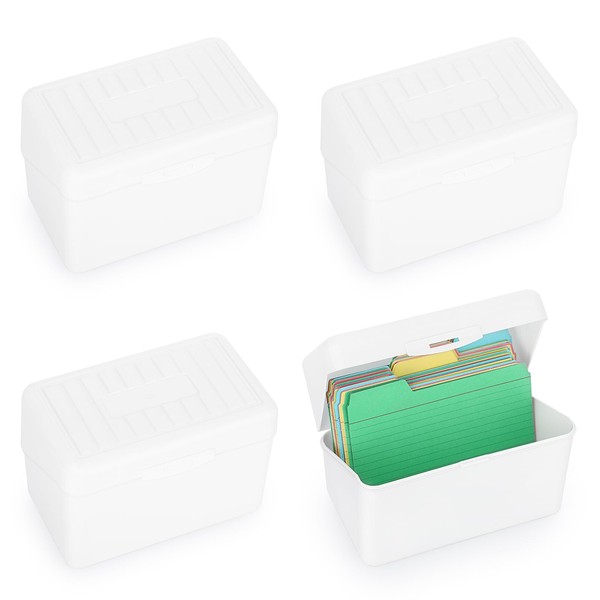 BTSKY 4 Pack 4 x 6 inch Index Card Box