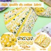 Kingdder 70 Pcs Floral Cotton Fabric Patchwork Roll 2.55 x