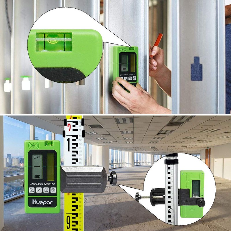 Huepar LR-5RG Laser Detector for Laser Level - Green and
