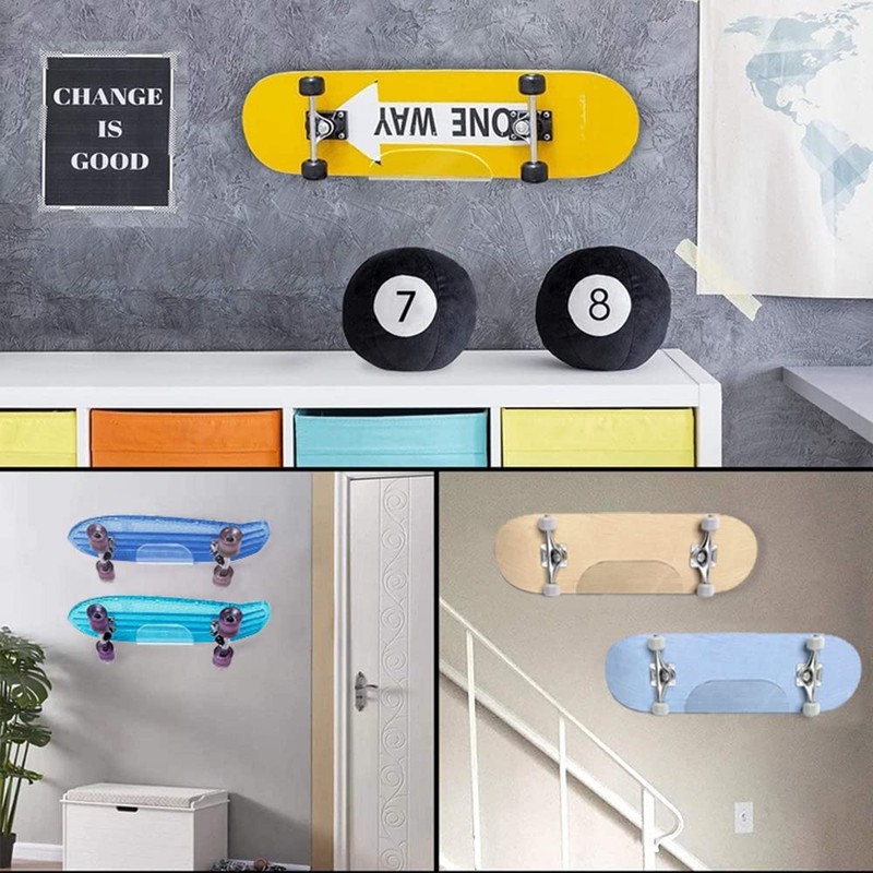 Acrylic Skateboard Display Stand, Skateboard Wall Rack Clear Skateboard Wall