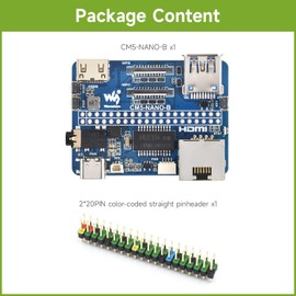 Waveshare Nano Base Board (B), Compatible with Raspberry Pi Compute Module 5, Same Size As The CM5, Base Board for Compute Module 5 Lite/eMMC
