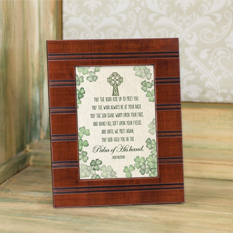 Palm of His Hand Irish Blessing Woodgrain Beaded Board 5