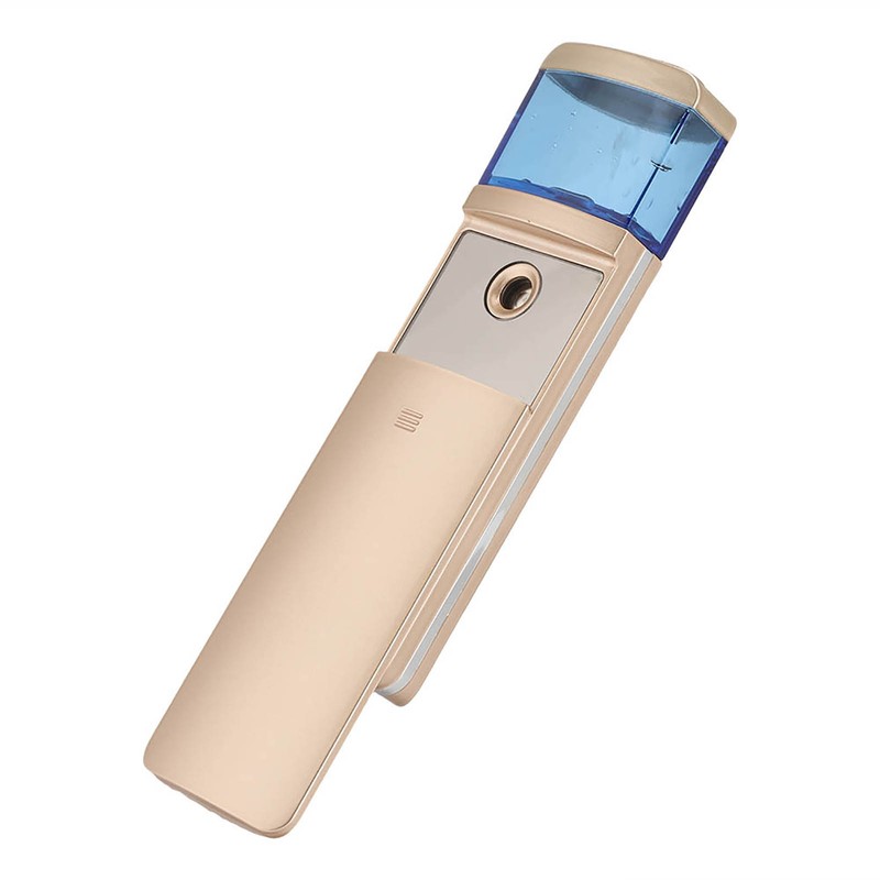 Portable Gold Nano Spray Face Moisturizing Hydrating Steamer Facial Humidifier