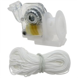 safycaby 1 PCS Tilt Mechanism for Hexagonal Rod Horizontal Blinds Pre-Corded Low Profile Cord Tilt Control 1/4 "Hexagonal Hole with 2m/6.56 feet White Rope