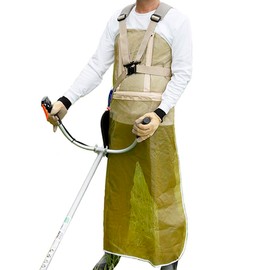 Cainz Apron for Mowing, Width 30.7 inches (78 cm), Length 47.2 inches (120 cm), Green, L, Dedicated Wear, Guard, Work, Protection, Safe, Weeding, Forests, Weed Trimmer, green (light green)