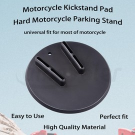 Amavoler Motorcycle Kickstand Pad Kick Stand Coaster Puck Parking Extender Foot Side Stand Extension Pad Support Plate Universal Fit for most of motorcycle.
