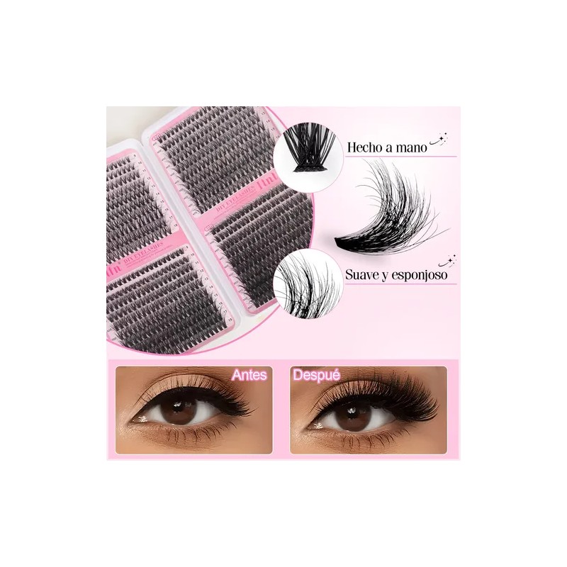 Kit De Extensión De Pestañas 3d Diy Grupos Accesorios 800pcs