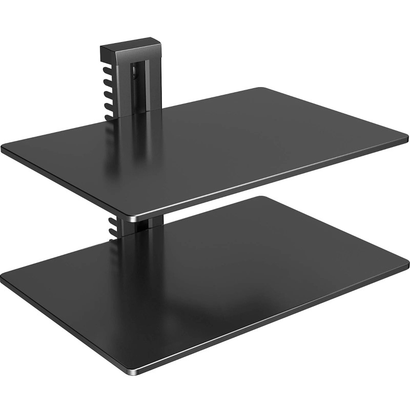 PERLESMITH Floating AV Shelf Double Wall Mount TV Shelf -