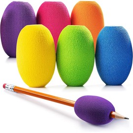 Amz Camel Foam Pencil Grips, 6Pcs Egg pen holder with colored soft cushion, used for handwriting, painting, coloring,Better Pencil Control Ideal for Left & Right Handed
