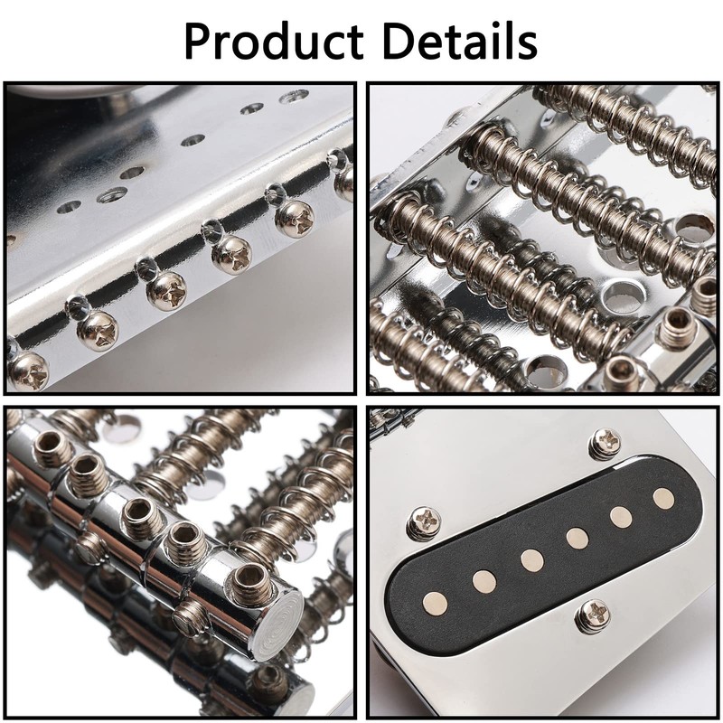 Jiuwu 6 Strings Saddle Bridge Plate Single Coil Neck Pickup