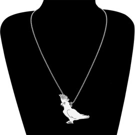 DALANE Stainless Steel Macaw Parrot Necklace 18K Gold-Plated Cockatoo Pendant Birds Animals Jewellery Gifts for Women Girls, Stainless Steel, No Gemstone
