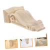 OSALADI Farmhouse Style Decorative Carved Wooden Corbels Small Roman Column