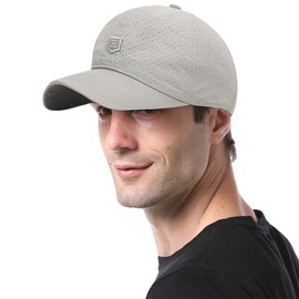 Baseball caps for Mens and Womens with Adjustable Buckle Sports Cap for Men's Accessories Unisex Cotton Plain Hat Breathable Summer Sun Visor Hat Trucker Outdoor Sport Light Gray