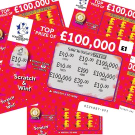 Fake Joke Scratch Cards Pack of 6 Prank Scratchcards Winning Lottery Tickets Funny Gift For Birthday Xmas Christmas