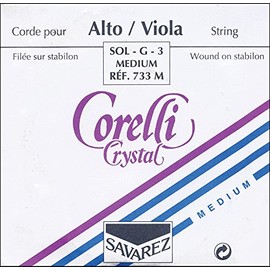 Corelli Viola strings Crystal G Nylon/Silver wound Medium 733M