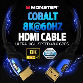 Monster 1.2m/4 pies, 8K Cable HDMI 2.1 Ultrarrápida velocidad 48Gbps con eARC, Certificado 8K @60Hz, 4K@120Hz - Compatible con PS5, PS4, Xbox Serie X,