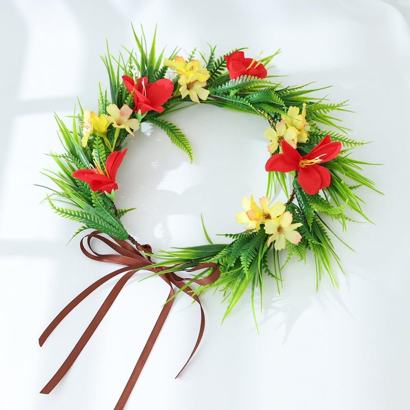 Hawaiian Flower Crown Flower Headband Tropical Floral Crown Headpiece
