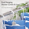 AmazerBath Shower Curtain Hooks White Metal Shower Curtain Rings Rust